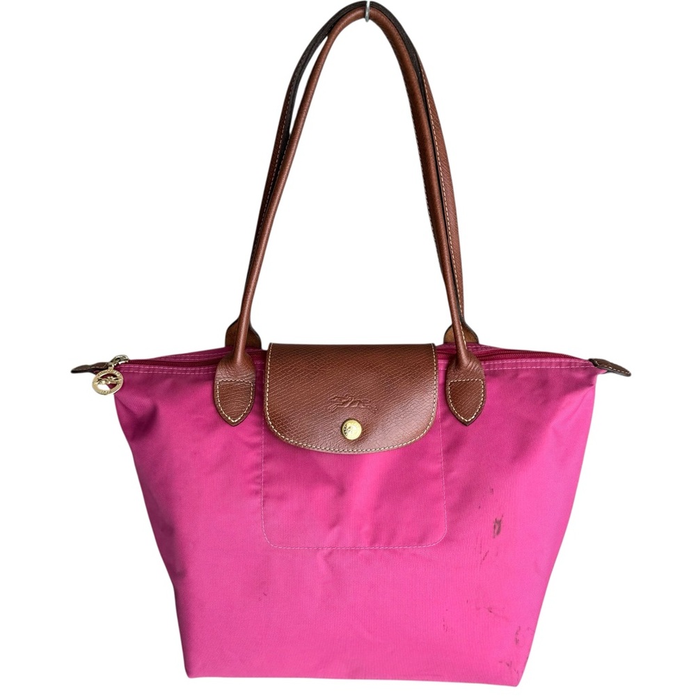 Longchamp Le Pliage Pink Nylon Leather Details Shoulder Bag Tote Bag - Picture 3 of 17